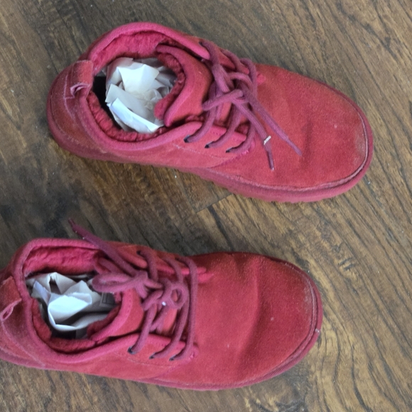 UGG Womens 7 Men 6 Neumel Ankle Chukka Casual Suede Boots Samba Red 3236 - Picture 9 of 12